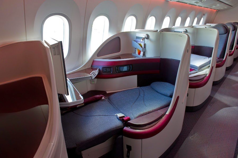 Business Class en el Airbus 350 de Qatar Airways