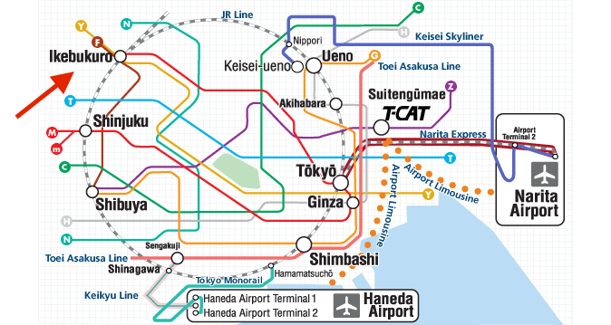 Mapa Tokyo