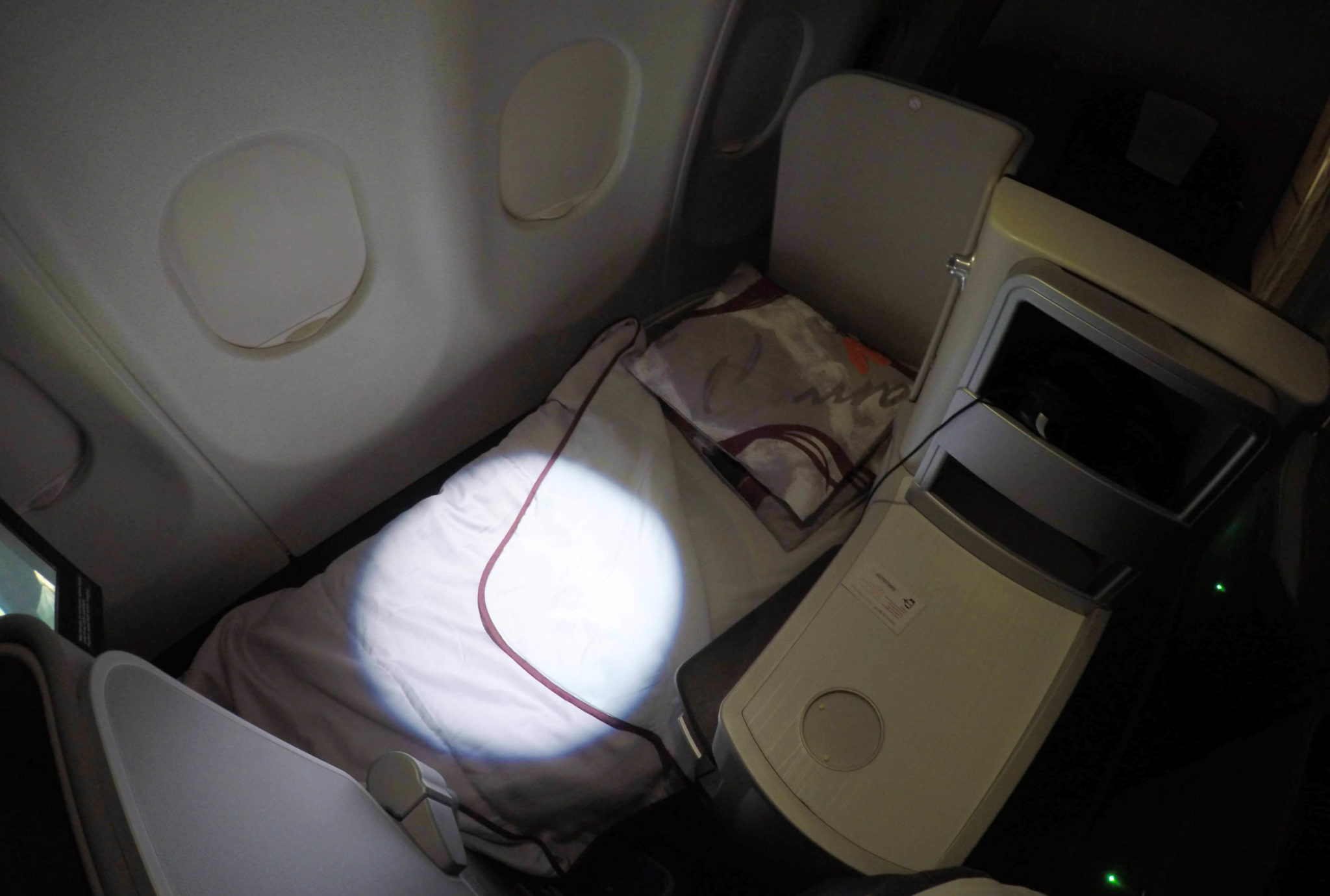 Iberia Business Class A340, cama