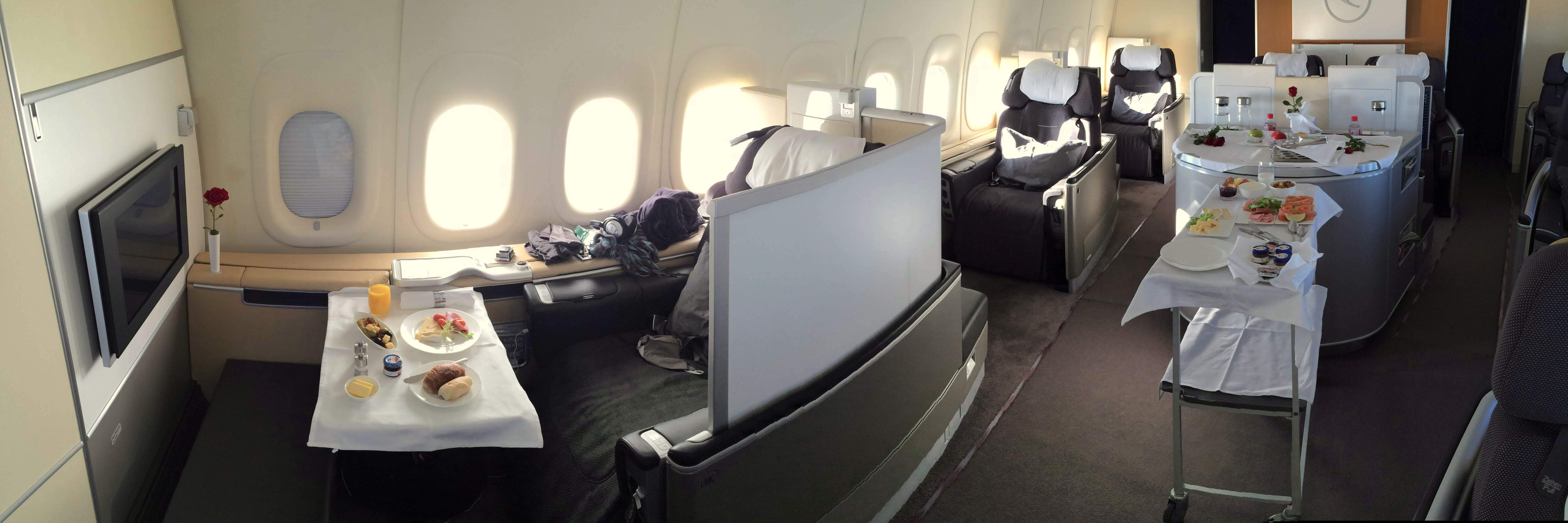 Vista panorámica, Lufthansa First Class