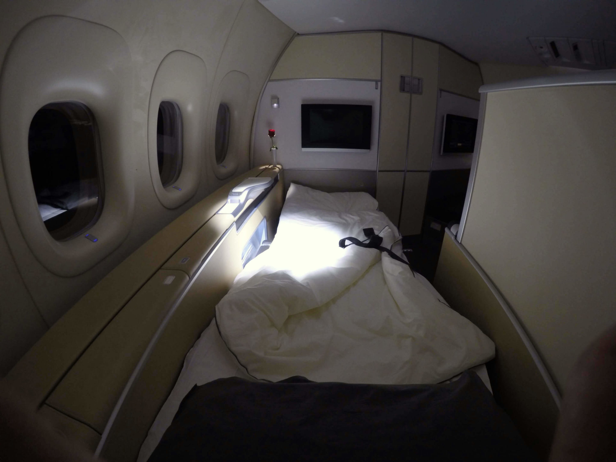 Mi cama, Lufthansa first class