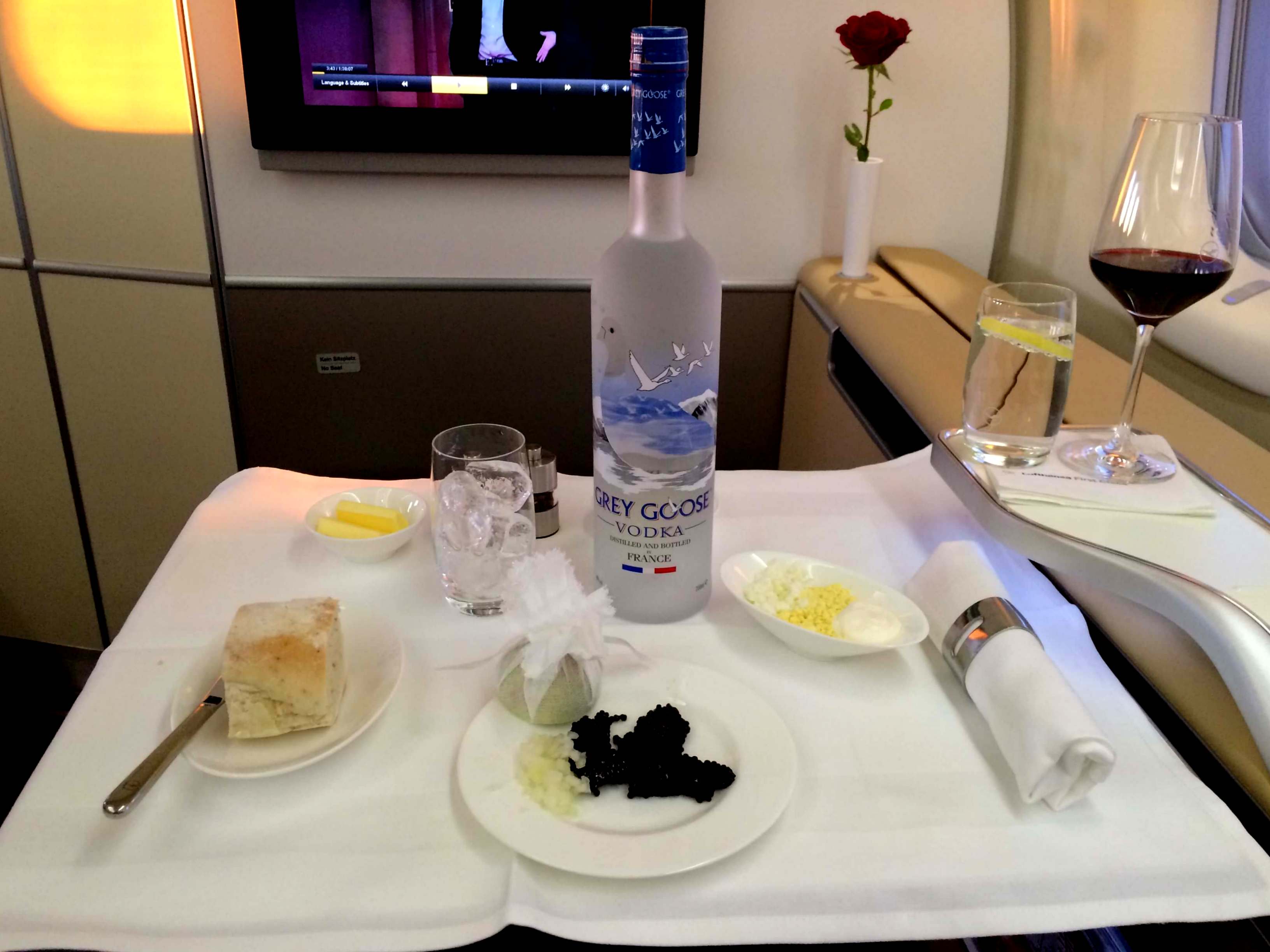 Cena, Lufthansa first class