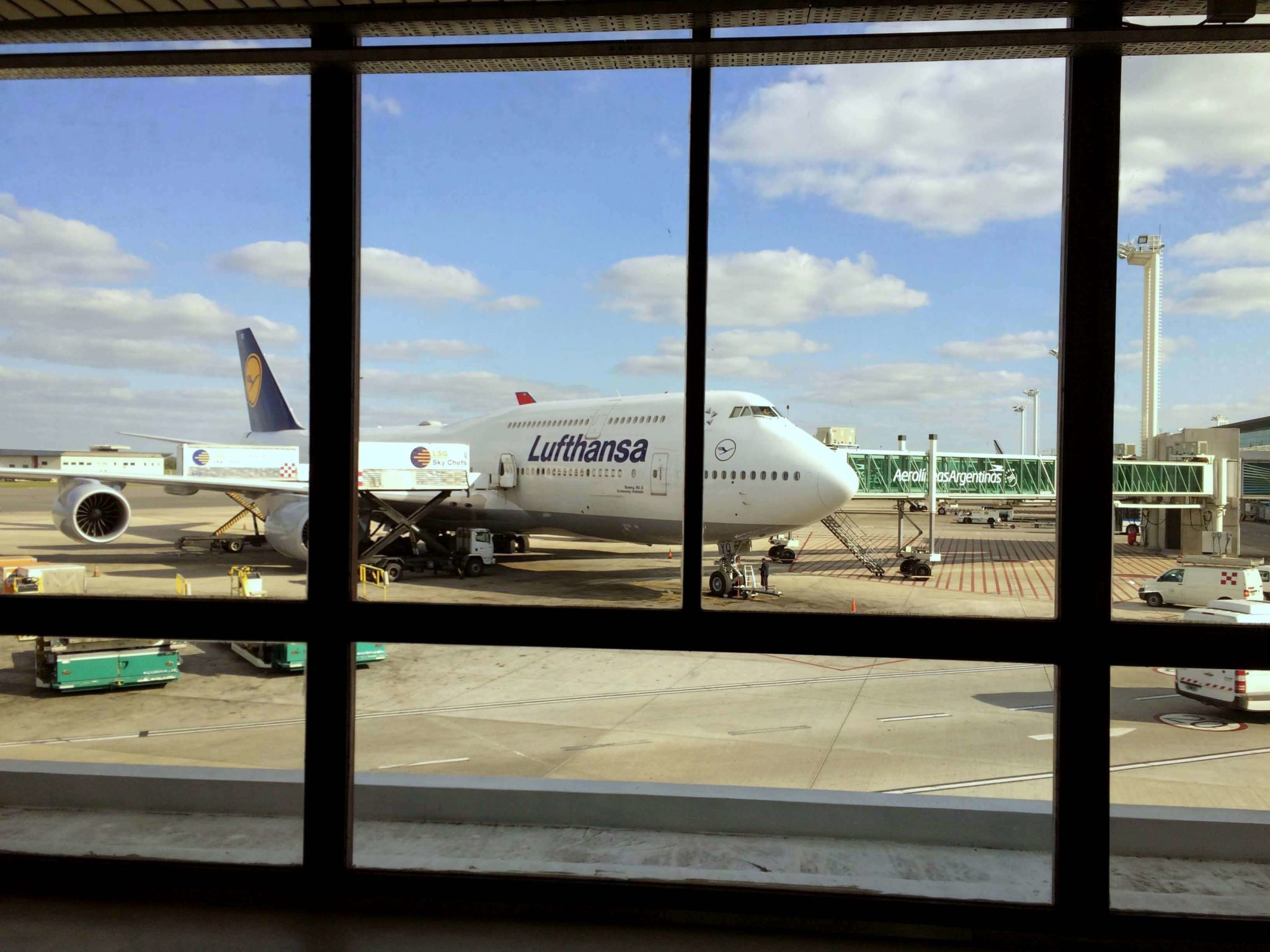 Boeing 747-8i de Lufthansa, Aeropuerto de Ezeiza