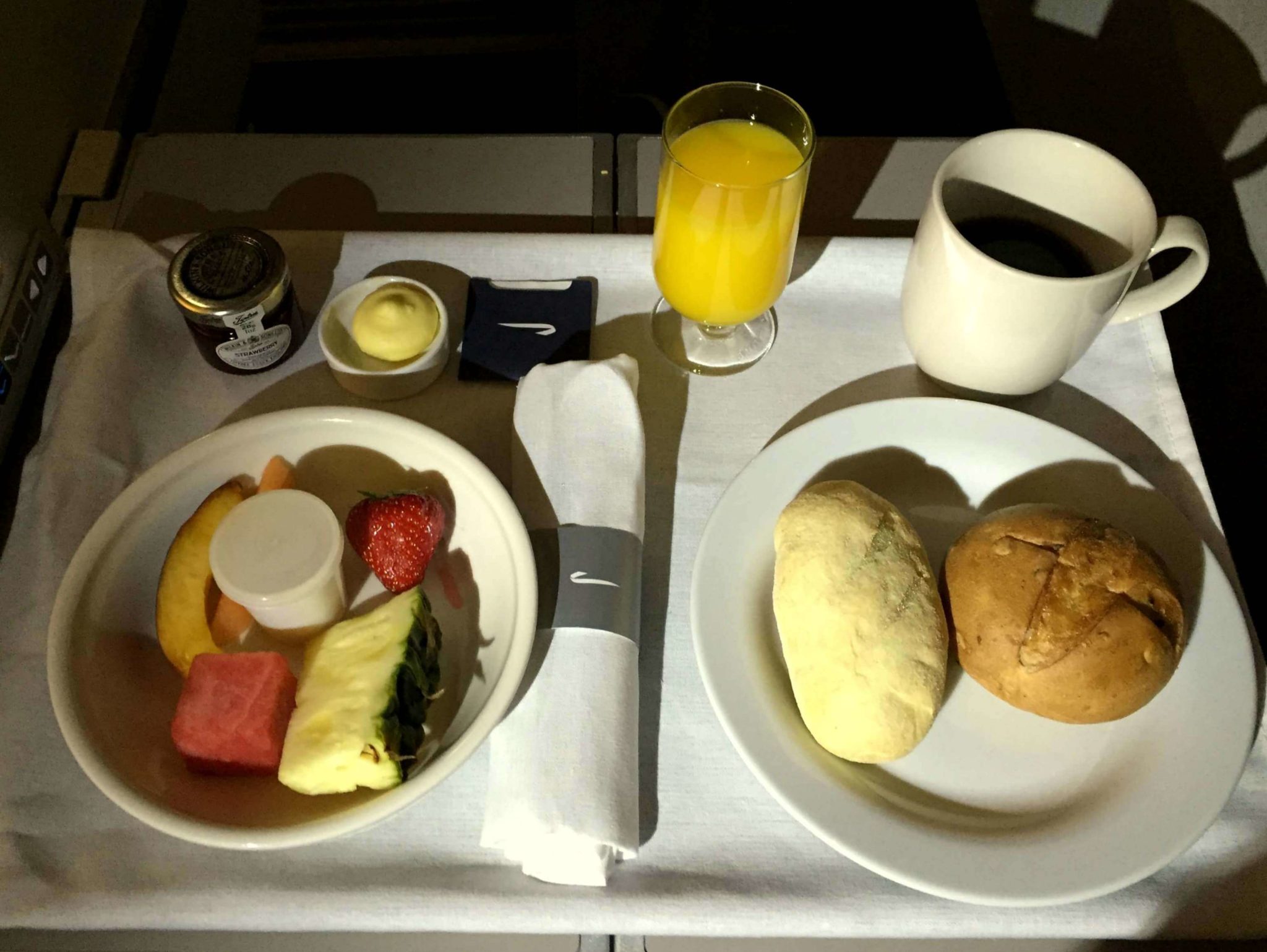 Desayuno, British Airways Club World LHR-EZE