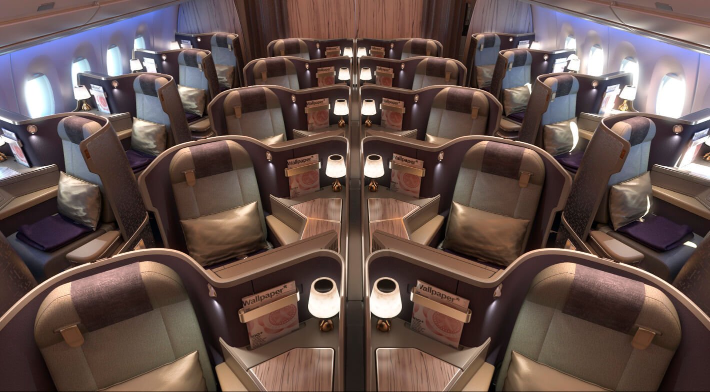 China Airlines A350 cabina business class