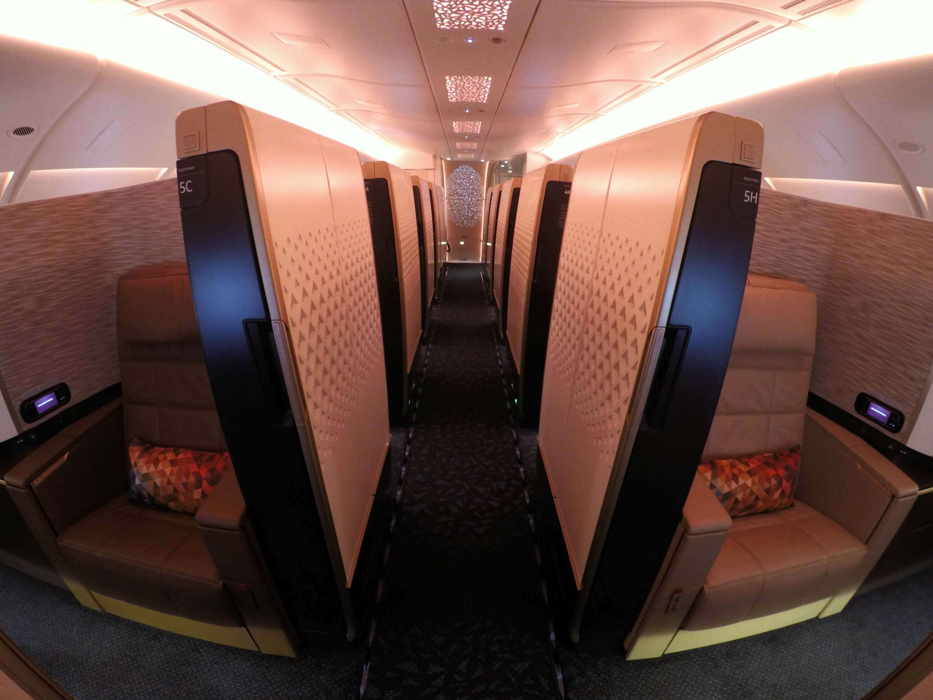 Cabina de First Class de Etihad A380