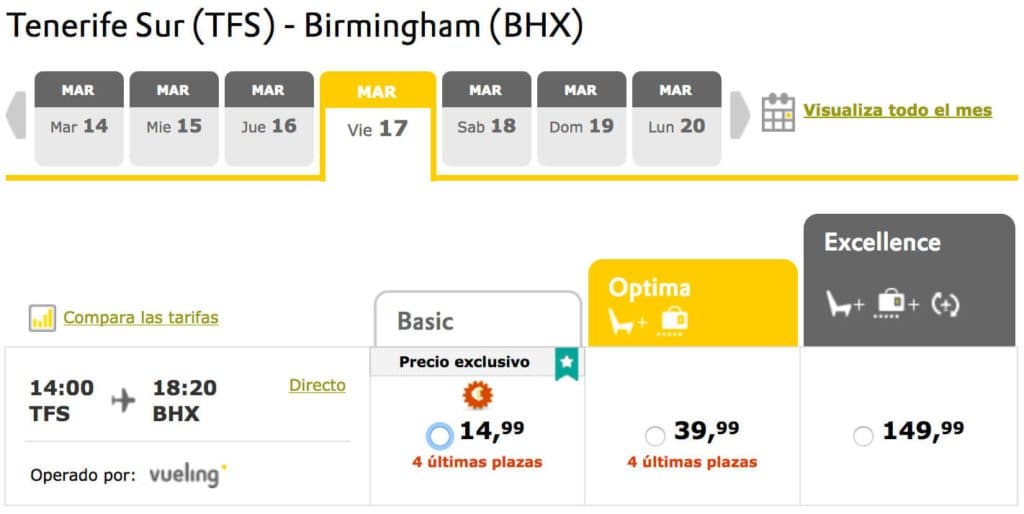 Promo Vueling Vuelos desde 24,99€ para viajar hasta mediados de Junio