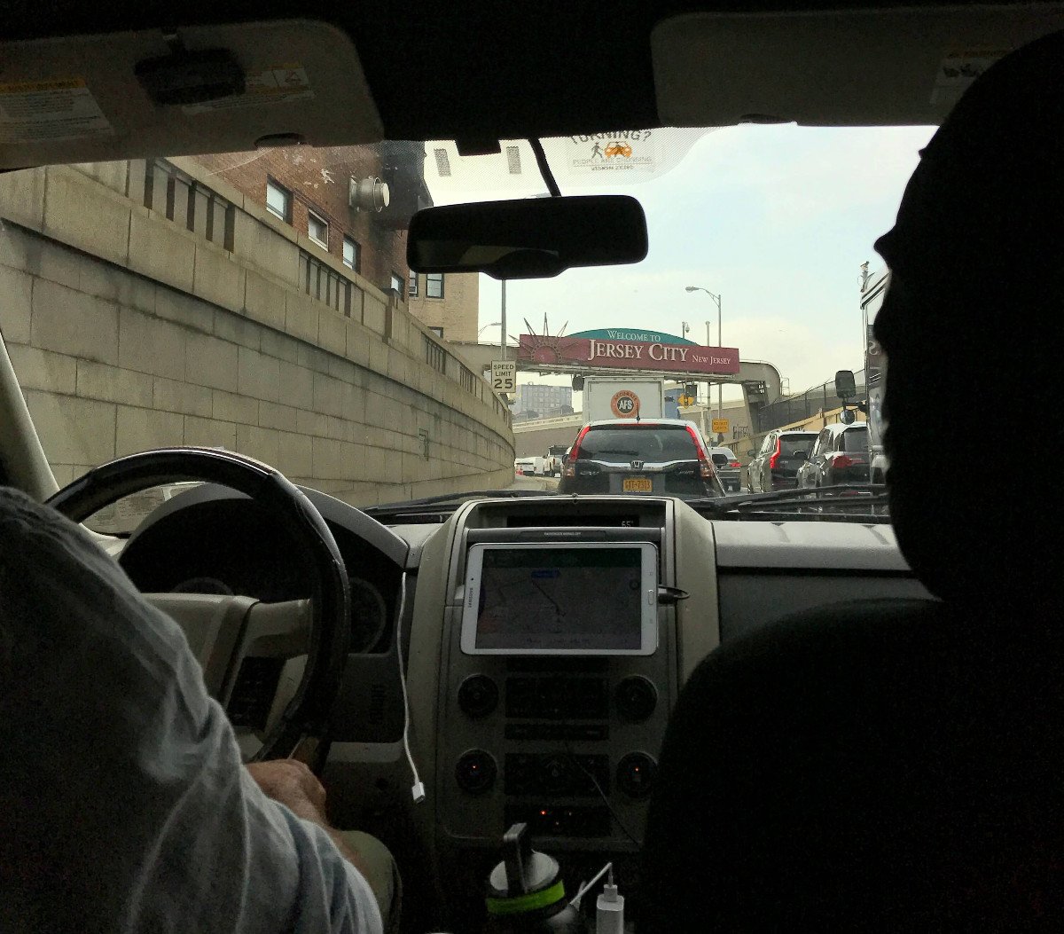 Llegando a Jersey City por el Holland tunnel