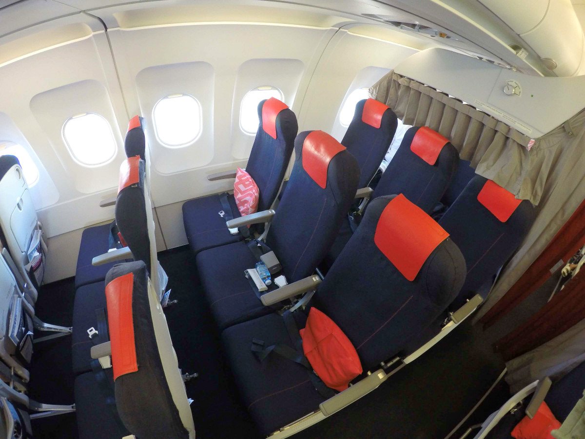 Cabina de business class A318 Air France