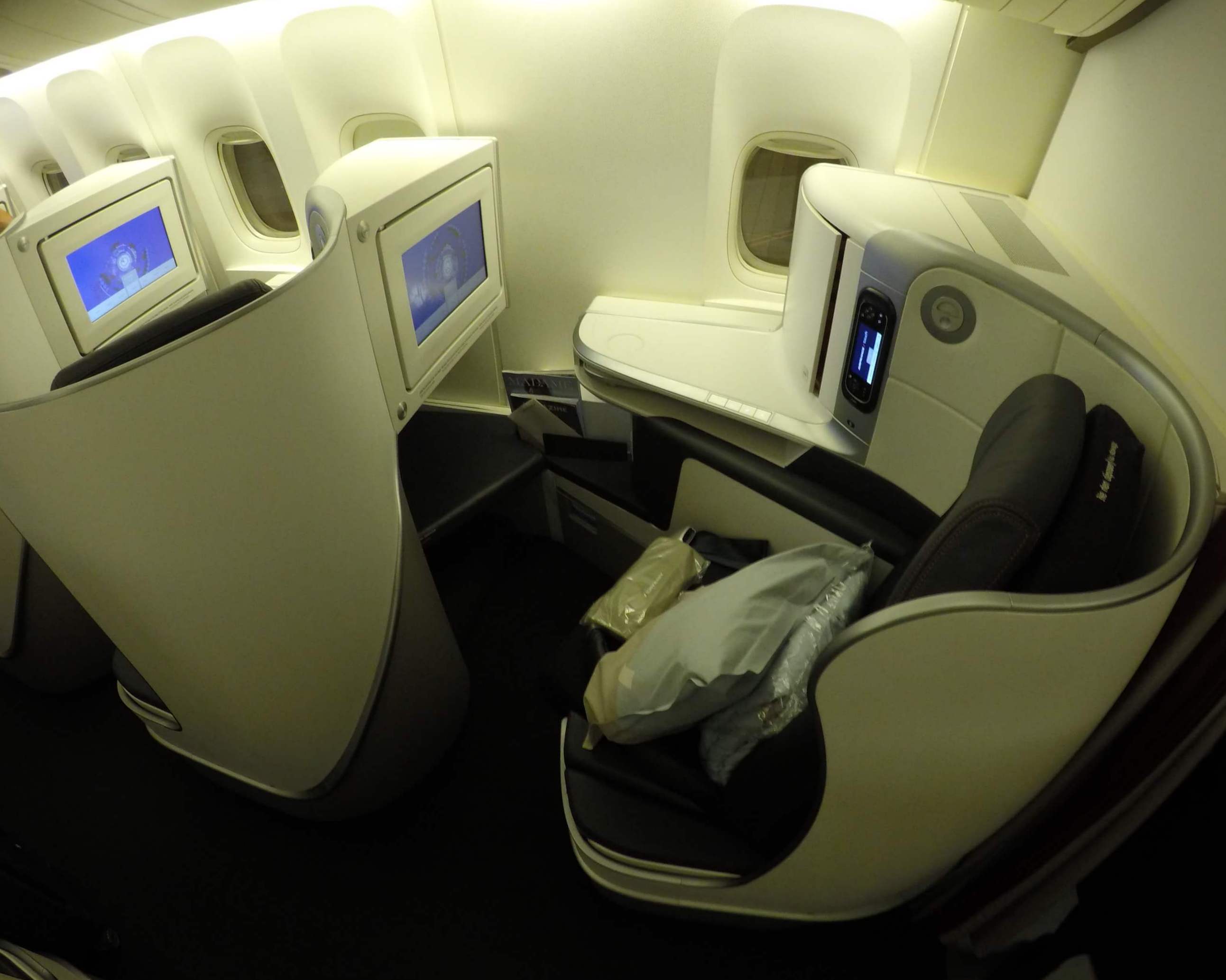 Asiento de business class de Air France Boeing 777