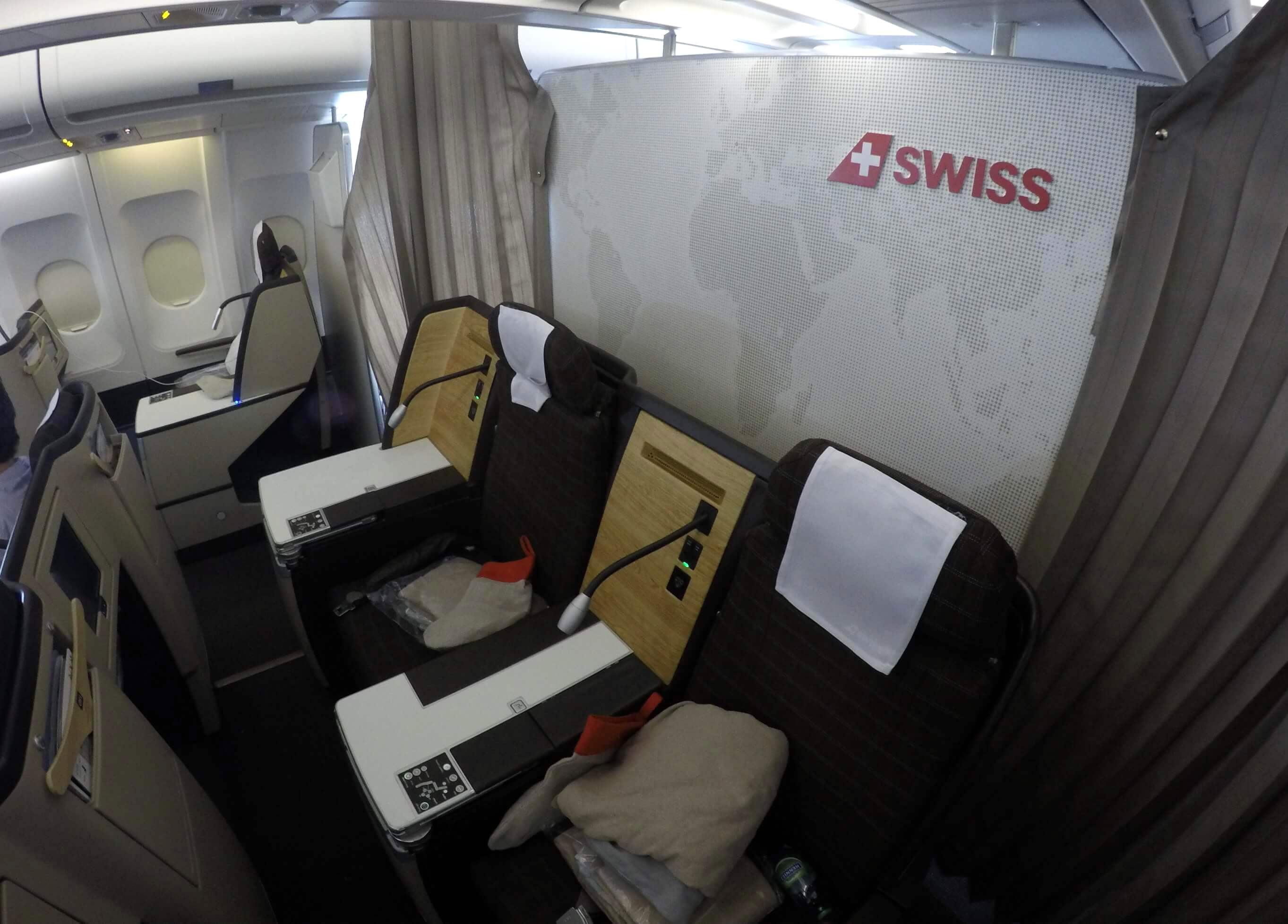 asientos centrales business class SWISS