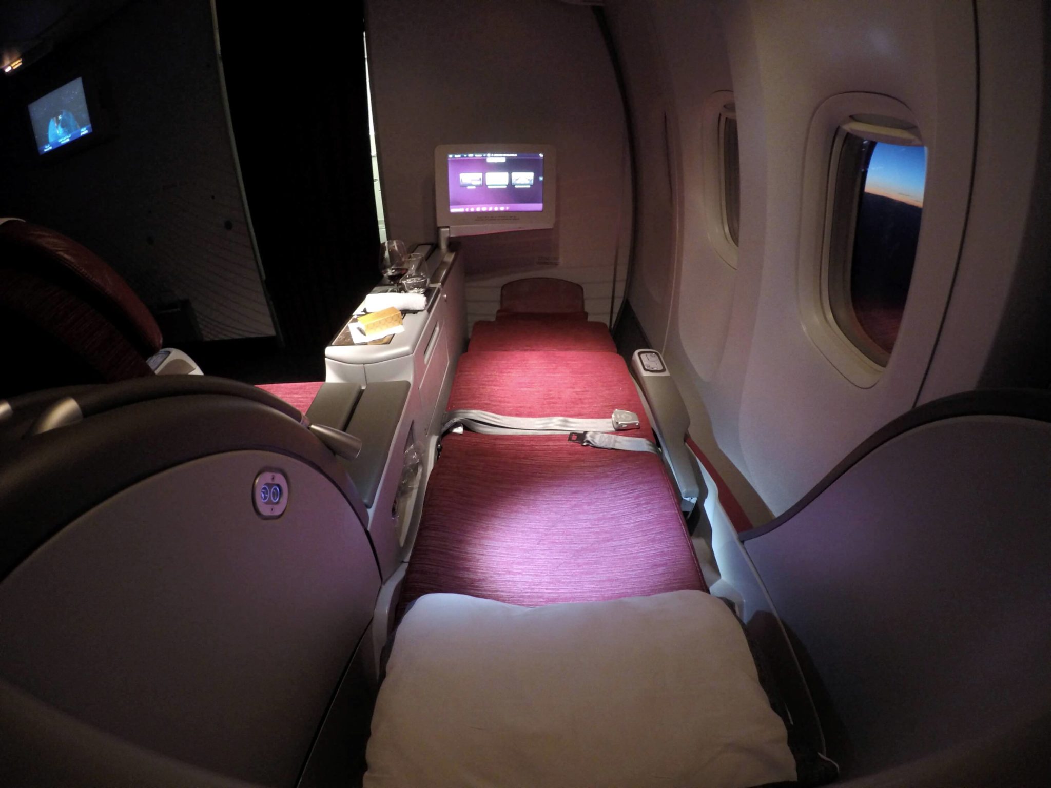 asiento business class de Qatar 777
