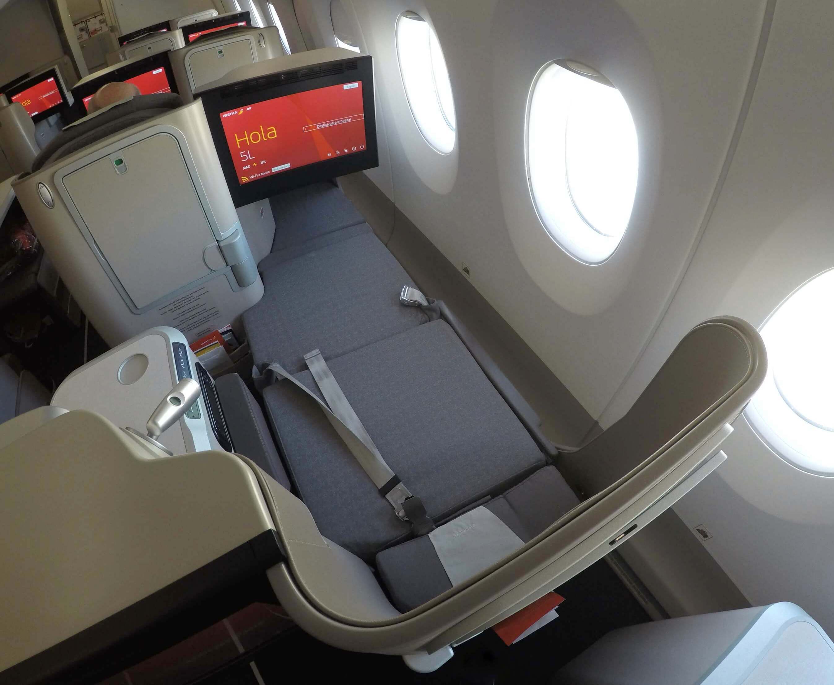 Asiento Business Class de Iberia A350 cama