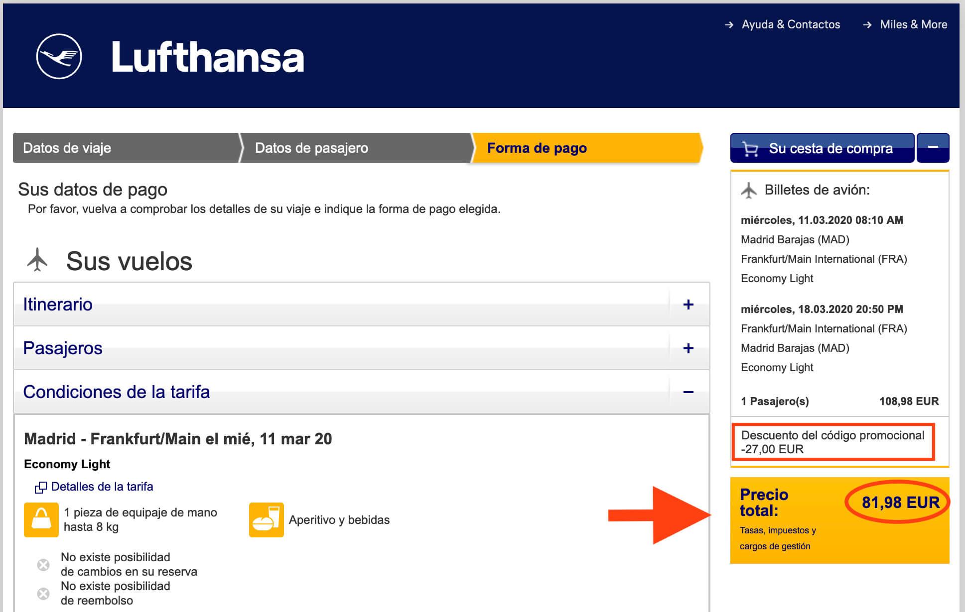 Black Friday Lufthansa Voucher de 30€ de Descuento Ultima Llamada