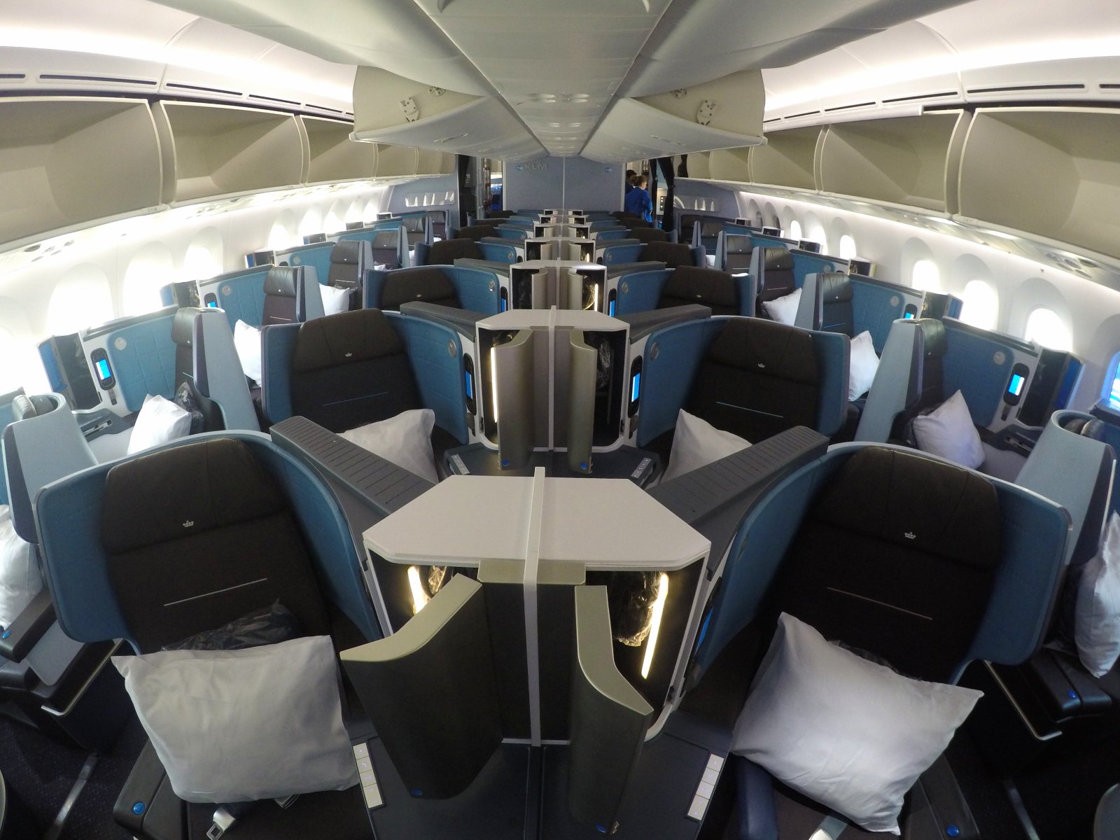 Cabina de business class 787 KLM