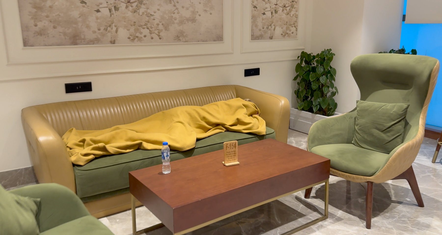 Lounge de Air India aeropuerto de Delhi una sala de estar