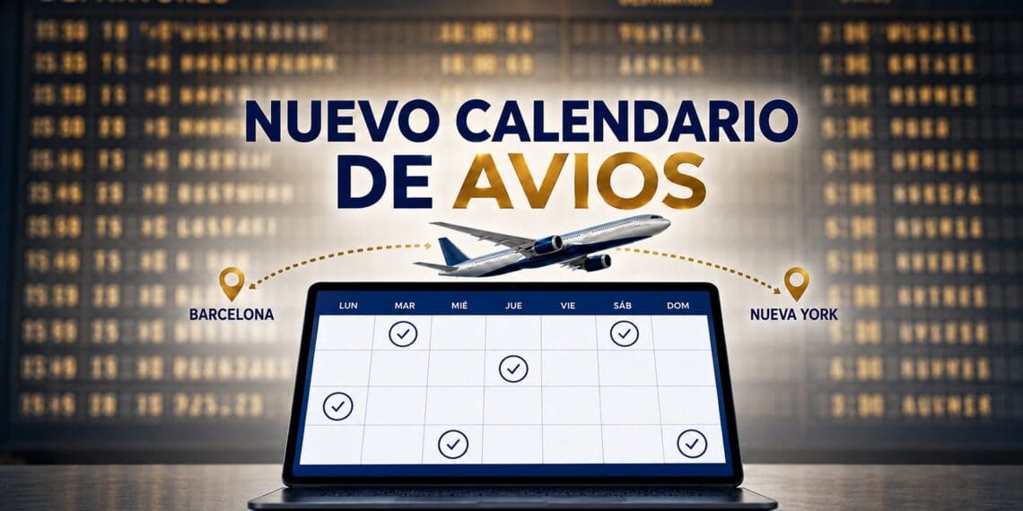 Nuevo calendario de Avios con tablero de salidas de vuelos
