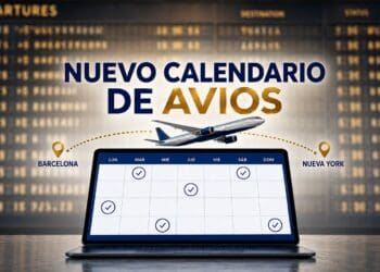 Nuevo calendario de Avios con tablero de salidas de vuelos